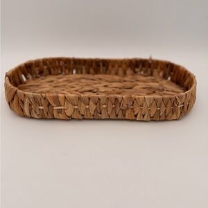 Natural Brown Woven Bath Tray